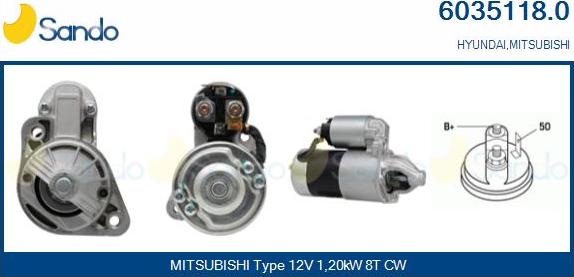 Sando 6035118.0 - Démarreur droxauto.com