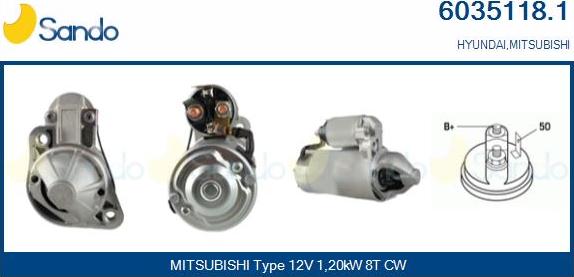 Sando 6035118.1 - Démarreur droxauto.com