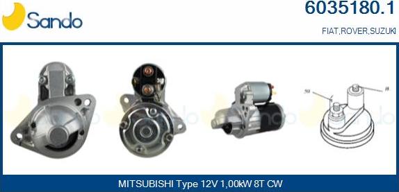 Sando 6035180.1 - Démarreur droxauto.com