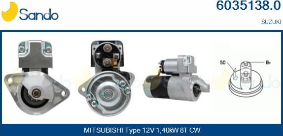 Sando 6035138.0 - Démarreur droxauto.com