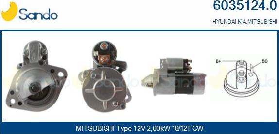 Sando 6035124.0 - Démarreur droxauto.com