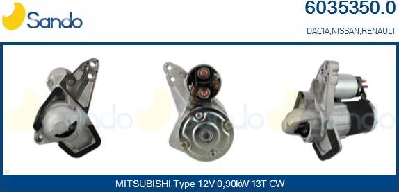 Sando 6035350.0 - Démarreur droxauto.com
