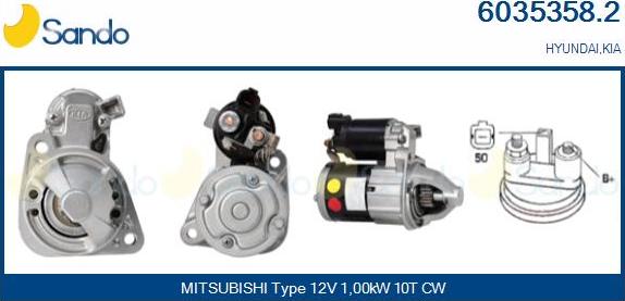 Sando 6035358.2 - Démarreur droxauto.com