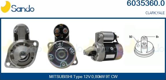 Sando 6035360.0 - Démarreur droxauto.com
