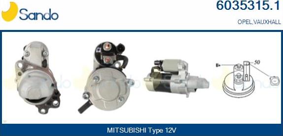 Sando 6035315.1 - Démarreur droxauto.com