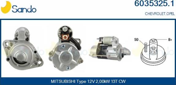 Sando 6035325.1 - Démarreur droxauto.com