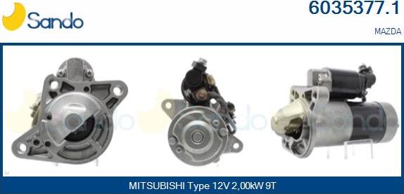 Sando 6035377.1 - Démarreur droxauto.com
