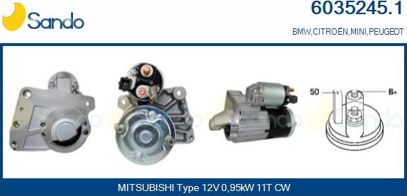 Sando 6035245.1 - Démarreur droxauto.com