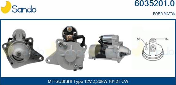 Sando 6035201.0 - Démarreur droxauto.com