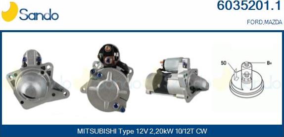 Sando 6035201.1 - Démarreur droxauto.com