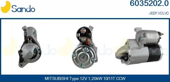 Sando 6035202.0 - Démarreur droxauto.com