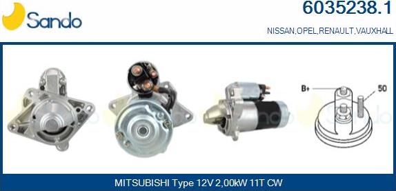 Sando 6035238.1 - Démarreur droxauto.com