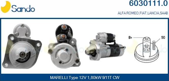 Sando 6030111.0 - Démarreur droxauto.com
