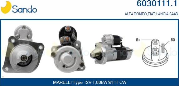 Sando 6030111.1 - Démarreur droxauto.com