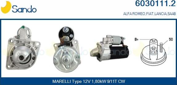 Sando 6030111.2 - Démarreur droxauto.com