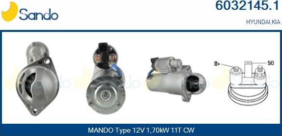 Sando 6032145.1 - Démarreur droxauto.com
