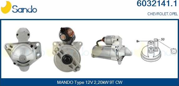 Sando 6032141.1 - Démarreur droxauto.com