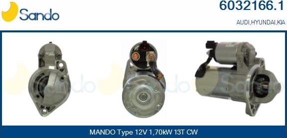 Sando 6032166.1 - Démarreur droxauto.com