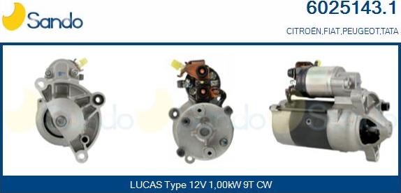 Sando 6025143.1 - Démarreur droxauto.com