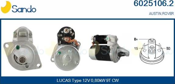 Sando 6025106.2 - Démarreur droxauto.com
