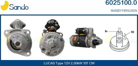 Sando 6025100.0 - Démarreur droxauto.com