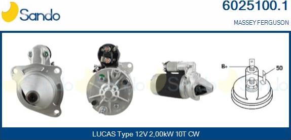 Sando 6025100.1 - Démarreur droxauto.com