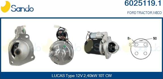 Sando 6025119.1 - Démarreur droxauto.com