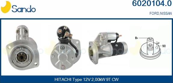 Sando 6020104.0 - Démarreur droxauto.com