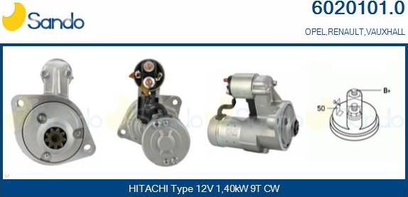 Sando 6020101.0 - Démarreur droxauto.com