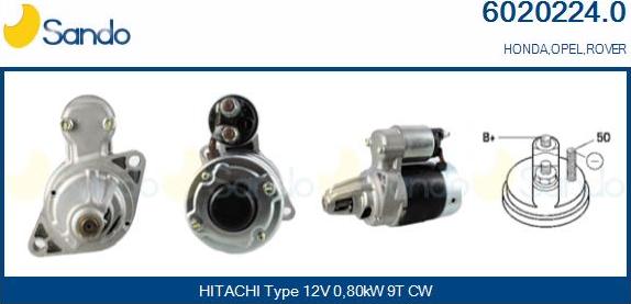 Sando 6020224.0 - Démarreur droxauto.com