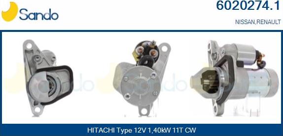 Sando 6020274.1 - Démarreur droxauto.com