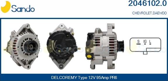 Sando 2046102.0 - Alternateur droxauto.com