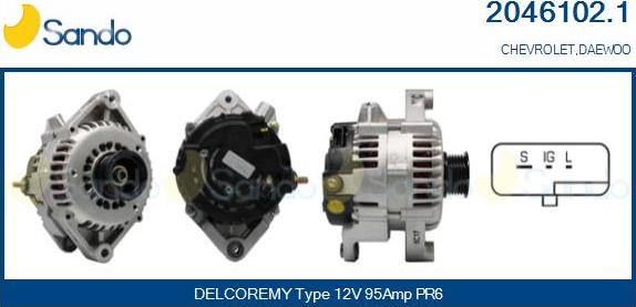 Sando 2046102.1 - Alternateur droxauto.com