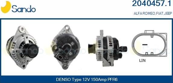 Sando 2040457.1 - Alternateur droxauto.com