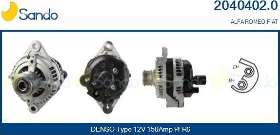 Sando 2040402.0 - Alternateur droxauto.com