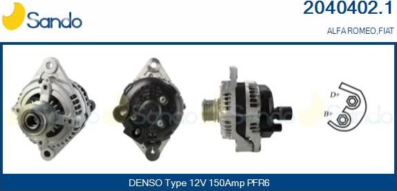 Sando 2040402.1 - Alternateur droxauto.com