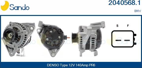 Sando 2040568.1 - Alternateur droxauto.com