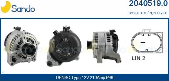 Sando 2040519.0 - Alternateur droxauto.com