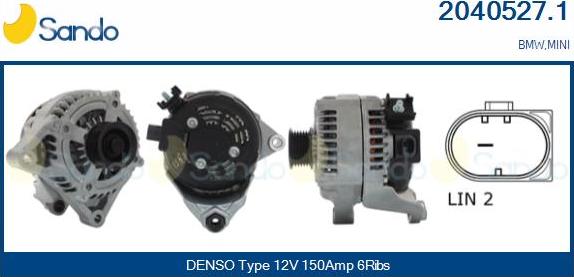Sando 2040527.1 - Alternateur droxauto.com