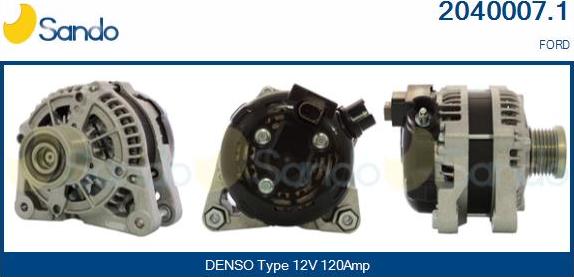 Sando 2040007.1 - Alternateur droxauto.com