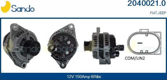 Sando 2040021.0 - Alternateur droxauto.com