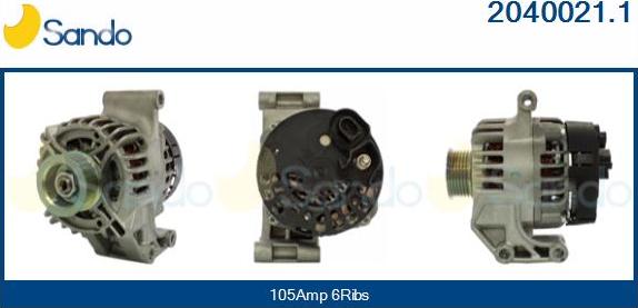 Sando 2040021.1 - Alternateur droxauto.com