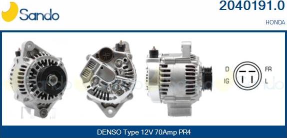 Sando 2040191.0 - Alternateur droxauto.com