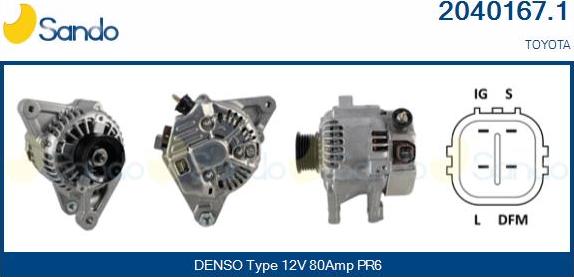 Sando 2040167.1 - Alternateur droxauto.com
