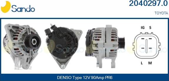 Sando 2040297.0 - Alternateur droxauto.com