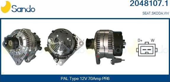 Sando 2048107.1 - Alternateur droxauto.com