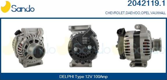 Sando 2042119.1 - Alternateur droxauto.com