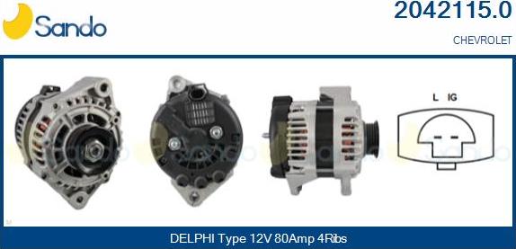 Sando 2042115.0 - Alternateur droxauto.com