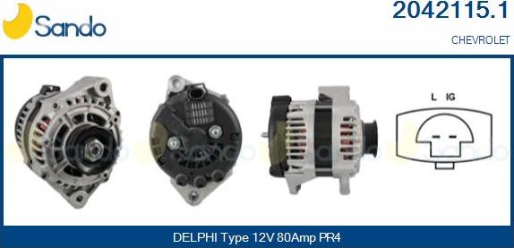 Sando 2042115.1 - Alternateur droxauto.com