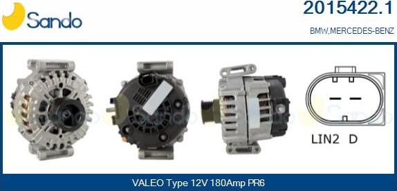 Sando 2015422.1 - Alternateur droxauto.com